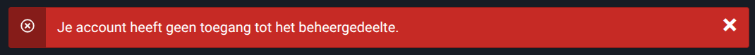 Het inlogscherm van de website